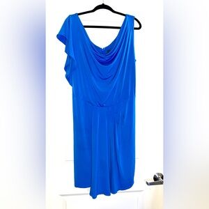 Vince Camuto Asymmetric Body Con Blue Dress Size 12